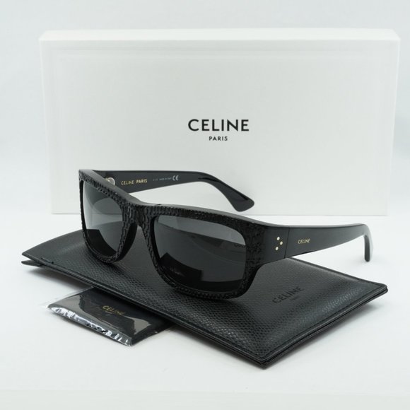 💯 NEW CELINE CL4079IL 02A BLACK GREY SUNGLASSES - Picture 10 of 10